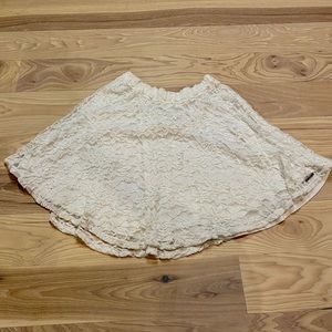 Abercrombie & Fitch White Lace Skirt Size S